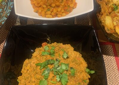 Cannelini Bean Curry & Mung Bean Dahl