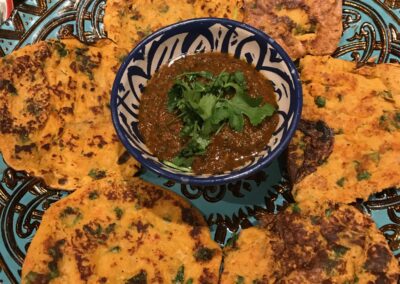 Pudlas with chutney
