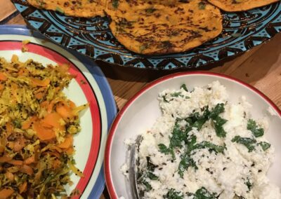 Pudlas with coconut chutney