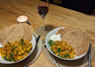 Aloo Gobi with Parathas
